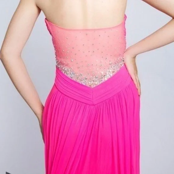 JOVANI PINK ILLUSION prom pageant dress gown 0 00